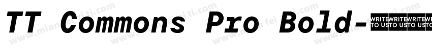 TT Commons Pro Bold字体转换